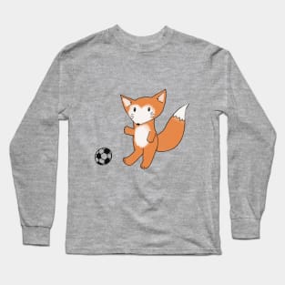 Fox Playing Soccer / Football Long Sleeve T-Shirt